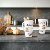 生意気な秋のハイランド牛 カフェラテマグ