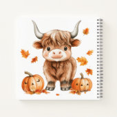 生意気な秋のハイランド牛 ノートブック (裏面)