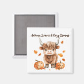 生意気な秋のハイランド牛 マグネット (正面/裏面)