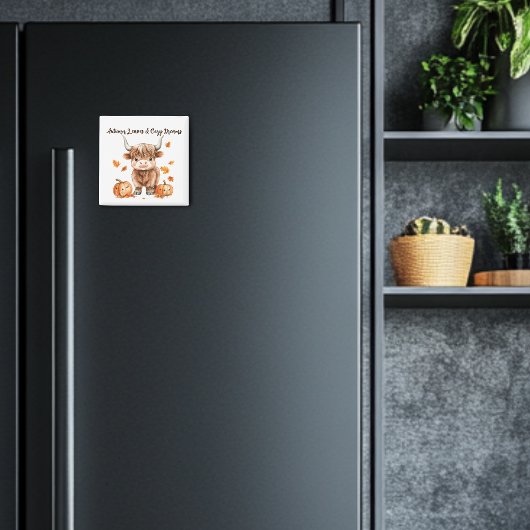 生意気な秋のハイランド牛 マグネット