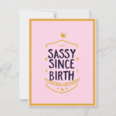 生意気な誕生ユーモアのあるおもしろい姿勢 シーズンカード (正面)