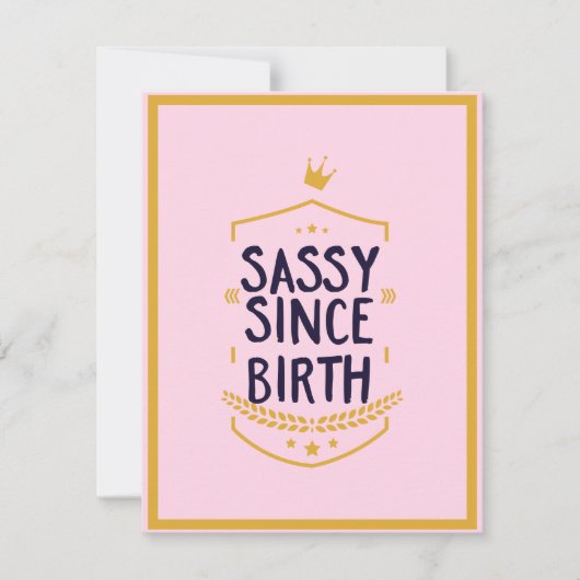 生意気な誕生ユーモアのあるおもしろい姿勢 シーズンカード (正面)