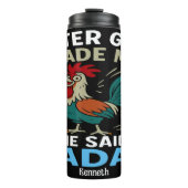 生意気な鶏の文グラフィック タンブラー (正面)