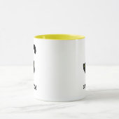 生意気な黒猫おもしろい マグカップ (中央)