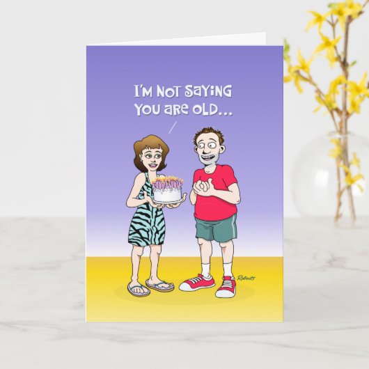 生意気な50番目の誕生日グリーティングカード カード (黄色い花)