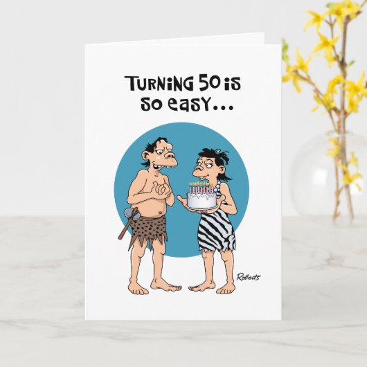 生意気な50誕生日 カード (黄色い花)