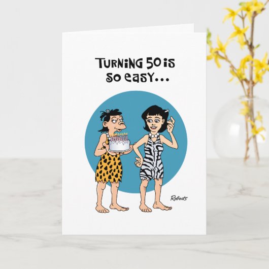 生意気な50誕生日 カード (黄色い花)