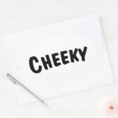 生意気な 楕円形シール (封筒)