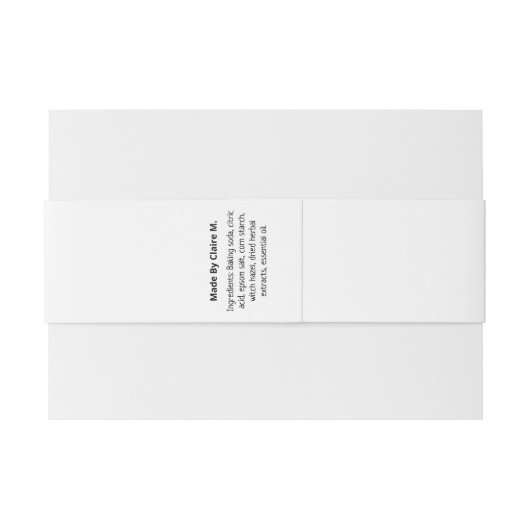 生意気なBathの爆弾または石鹸のラベル 招待状ベリーバンド (裏面例)