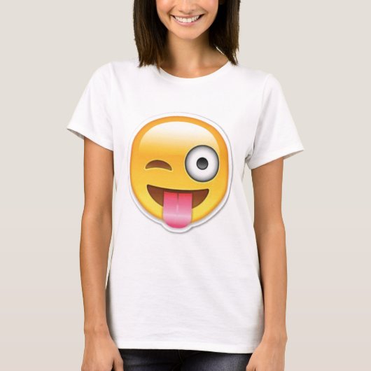 生意気なemojiのまばたき tシャツ (正面)