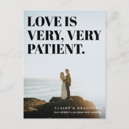 生意気はっきりしたな活字が延期さ結婚れた 案内ポストカード