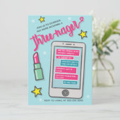 生意気ガールの3歳誕生日パーティー招待状 招待状 (スタンド正面)