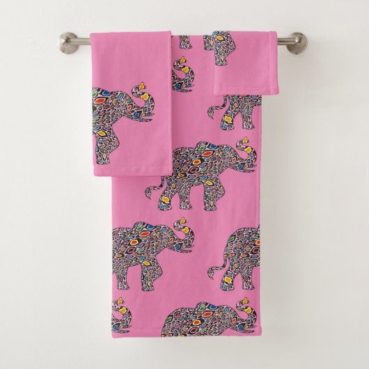 生意気サイケデリックな象 バスタオルセット (インサイチュ)