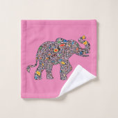 生意気サイケデリックな象 バスタオルセット (ウォッシュタオル)