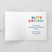 生意気パーソナライズされたなサル1歳の誕生日 カード (内部)