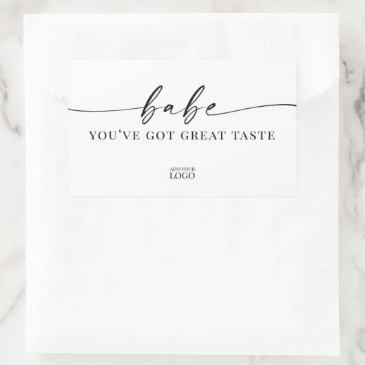 生意気フェミニンなブランディングステッカーのロゴ 長方形シール (バッグ)