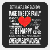 生感動的きる言葉 スクエアシール (正面)