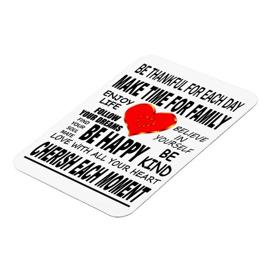 生感動的きる言葉 マグネット (左側)