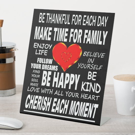 生感動的きる言葉 台座サイン (インサイチュ)