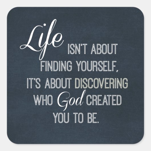 生感動的活と神の引用文 スクエアシール (正面)