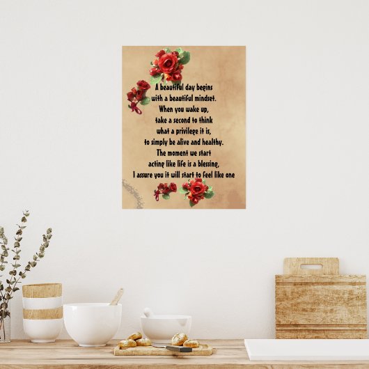 生感動的活は賛美引用文 ポスター (キッチン)