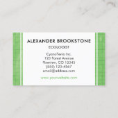 生態学生態環境環境保全緑化網 名刺 (裏面)