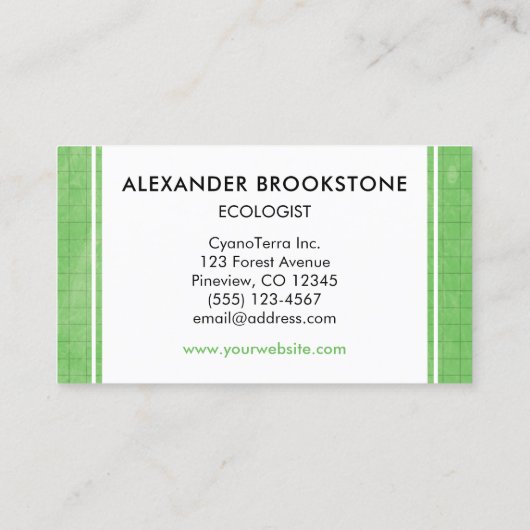 生態学生態環境環境保全緑化網 名刺 (裏面)