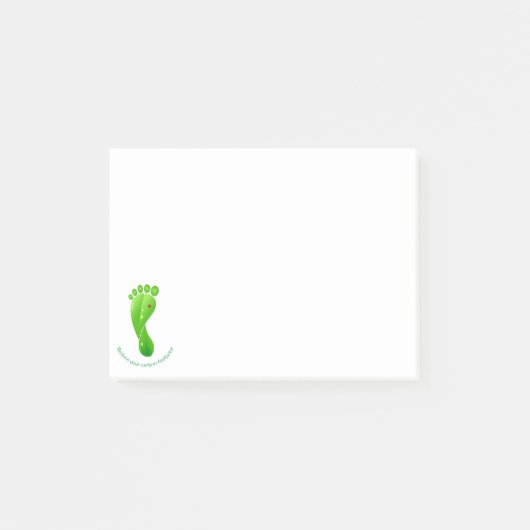 生態学的なあなたのカーボン足跡の緑を減らして下さい ポストイット (正面)