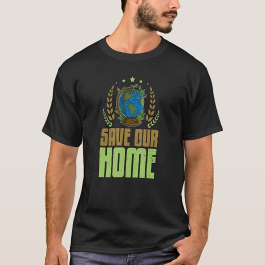 生態学者の環境保護動物植物 Tシャツ (正面)