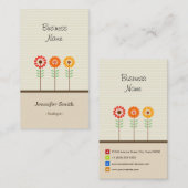 生態学者 – かわいいフローラテーマ 名刺 (正面/裏面)