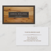 生態学者 – 高級木目の外観 名刺 (正面/裏面)