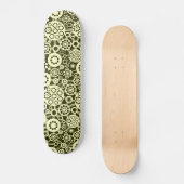 生態系 – クリームオンダークオリーブ スケートボード (正面)