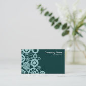 生態系 – ダークモスグリーンのライトブルーグリーン 名刺 (スタンド正面)