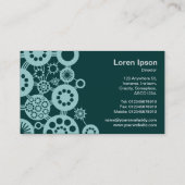 生態系 – ダークモスグリーンのライトブルーグリーン 名刺 (裏面)