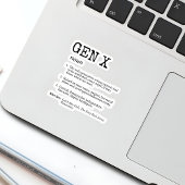 生成おもしろいX定義ブラックタイポグラフィ シール