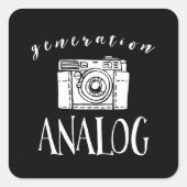 生成アナログヴィンテージカメラフォトグラファー スクエアシール (正面)