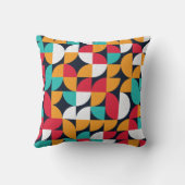 生成アート:カラフル三角形パターン クッション (裏面)