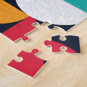 生成アート:カラフル三角形パターン ジグソーパズル (側面)