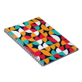 生成アート：カラフル三角形パターン ノートブック (右側)