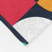 生成アート：カラフル三角形パターン フリースブランケット (角)