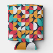 生成アート：カラフル三角形パターン 缶クーラー (裏面)