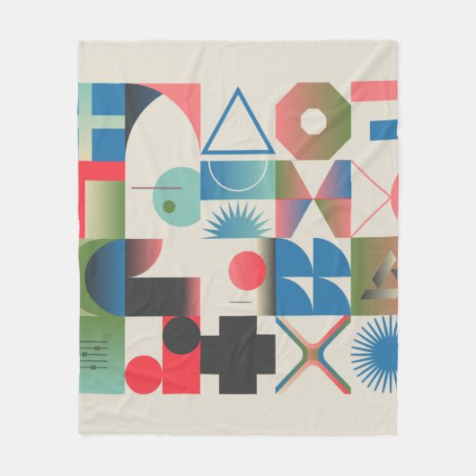 生成デザインアートワークのゲーム画像 フリースブランケット (正面)