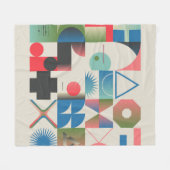 生成デザインアートワークのゲーム画像 フリースブランケット (正面(横))