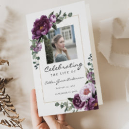 生折りお祝い葬式プログラムの梅 チラシ