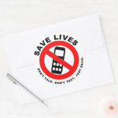 生救活は話さない。文字。運転しろ。 ラウンドシール (封筒)