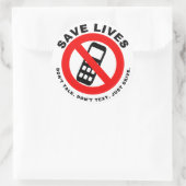 生救活は話さない。文字。運転しろ。 ラウンドシール (バッグ)