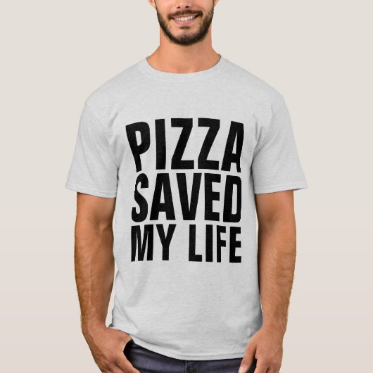 生救活Tシャおもしろいツのピザ Tシャツ (正面)