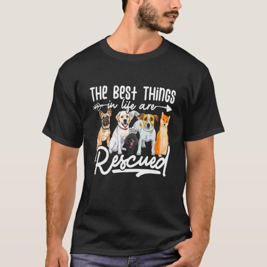 生最高のき物は犬の救出猫を助ける Tシャツ (正面)
