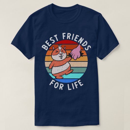 生最高のき生きとしたかわいいモルモット友達 Tシャツ (デザイン正面)