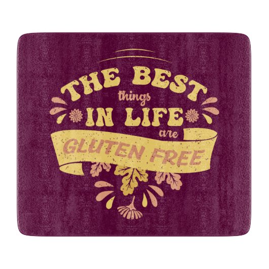 生最高の活はグルテンフリーおもしろい カッティングボード (正面)